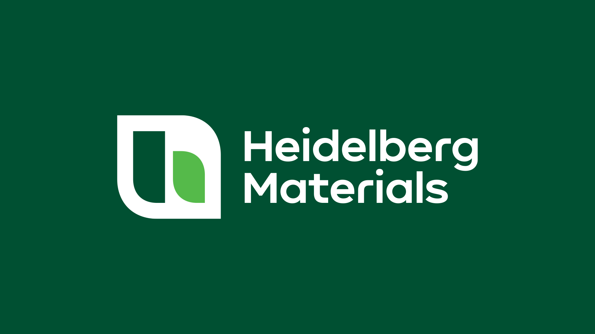 Heidelberg materials landing green logo