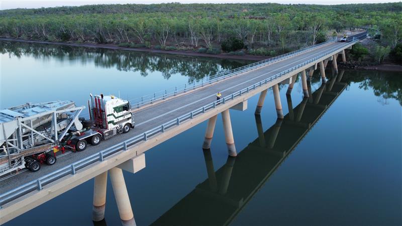 Mobile plant on the remote road