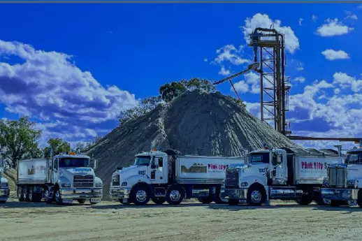 Hardcore Sands quarry operation under clear skies