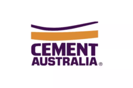 Cement Australia logo in purple and orange